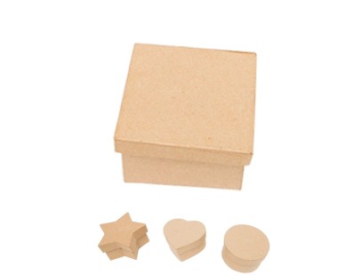 BOITE carton à décorer carrée O'COLOR 9X5cm  10