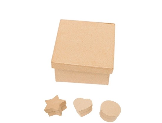 BOITE carton à décorer carrée O'COLOR 9X5cm  10