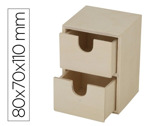 Mini commode 2 tiroirs a décorer O'COLOR