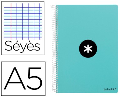 CAHIER SPI ANT DIN A5 MENTHE 240P 100G COUV REMBORDEE SEYES