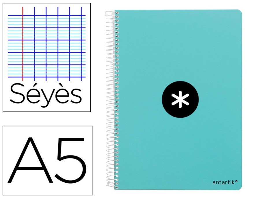 CAHIER SPI ANT DIN A5 MENTHE 240P 100G COUV REMBORDEE SEYES CAHIER SPI ANT DIN A5 MENTHE 240P 100G COUV REMBORDEE SEYES