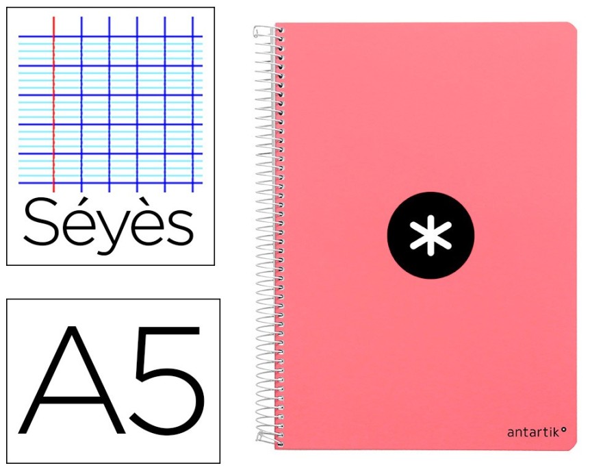 CAHIER SPI ANT DIN A5 CORAIL 240 240P 100G COUV REMBORDEE SEYEES ROSE CAHIER SPI ANT DIN A5 CORAIL 240 240P 100G COUV REMBORDEE SEYEES ROSE