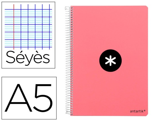 CAHIER SPI ANT DIN A5 CORAIL 240 240P 100G COUV REMBORDEE SEYEES ROSE