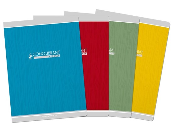 CAHIER CONQUERANT CLASS AGRAFE 240X320 48 PAGES 90G SEYES RECYCLE