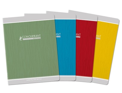 CAHIER CONQUERANT CLASS AGRAFE 170X220 48 PAGES 90G SEYES RECYCLE