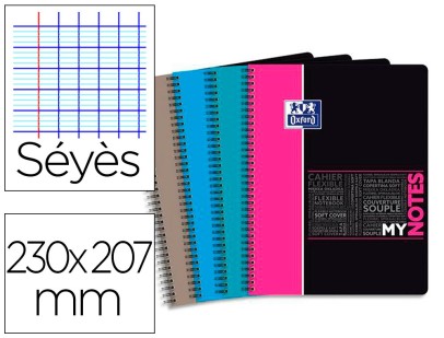 CAHIER MYNOTES OXFORD CAHIERS ETUDIANT INTEG 4 TROUS 230X297 MM 160 PAGES