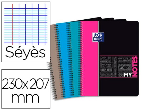 CAHIER MYNOTES OXFORD CAHIERS ETUDIANT INTEG 4 TROUS 230X297 MM 160 PAGES