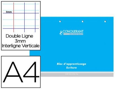 BLOC CONQUERANT A4 CAHIERS D'EXERCICES DE STIMULA DIN 160 PAGES 90G