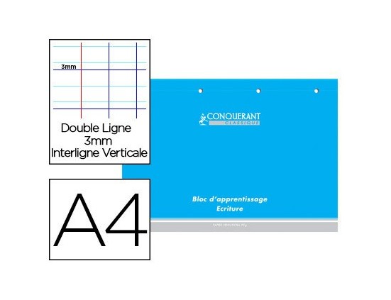 BLOC CONQUERANT A4 CAHIERS D'EXERCICES DE STIMULA DIN 160 PAGES 90G