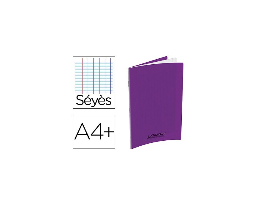 CAHIER PIQUE CONQUERANT CAHIERS DIN A4+  48  PAGES SEYES CLASS COUVERTURE RIGIDEE