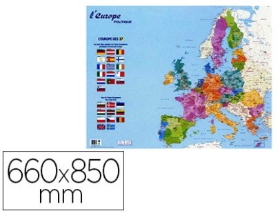CARTE EUROPE BOUCHUT MAPPEMONDE PELLIC EFFACABLE 4 OEILLETS