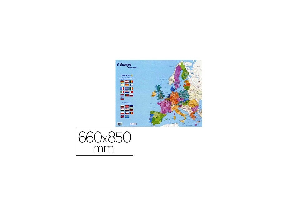 CARTE EUROPE BOUCHUT MAPPEMONDE PELLIC EFFACABLE 4 OEILLETS