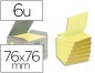 BLOC-NOTES POST-IT Z-NOTES ADH JAU 76 X 76 MM 100 PAP RECYCLE