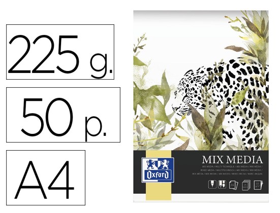 BLOC MIXMEDIA OXF ENDOSSE F DETACHABLES A4 50 PAGES 225G