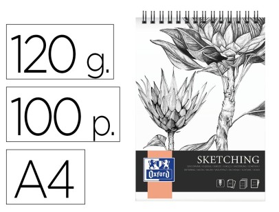 BLOC SKETCHING OXFORD INTEGRAL REL SPI A4 100 PAGES 120G