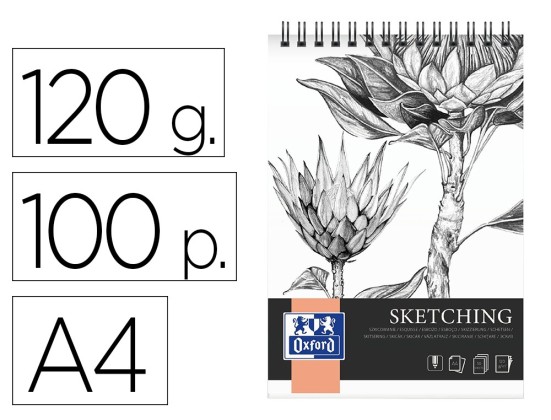 BLOC SKETCHING OXFORD INTEGRAL REL SPI A4 100 PAGES 120G