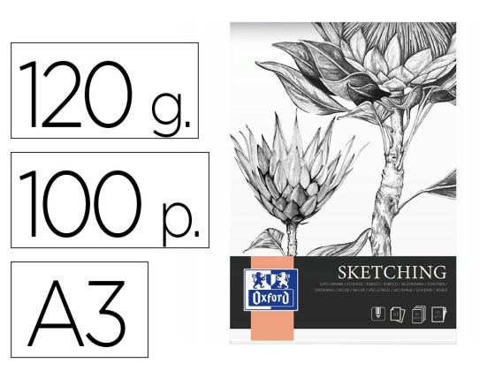 BLOC SKETCHING OXFORD ENDOSSE F DETACHABLES A3 100 PAGES 120G
