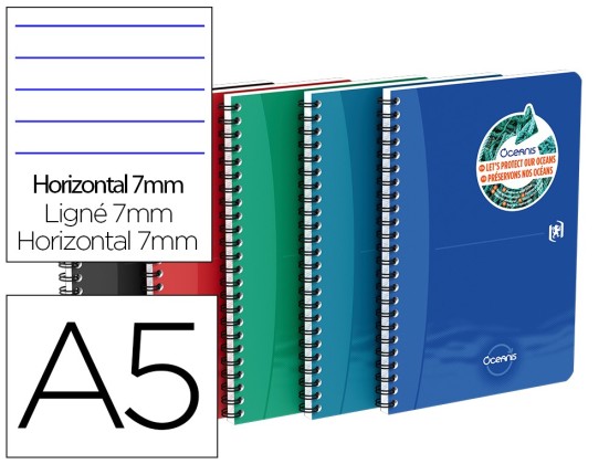 CAHIER OCEANIS OXFORD CAHIERS ASS 148 X 210 MM 180 INTEG PP PAGES LIGNE