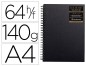 CARNET SPIRALE GOLDLINE A4 COUV NOIR PORTRAIT 21X29,7CM 140G 64 FEUILLES CARNET SPIRALE GOLDLINE A4 COUV NOIR PORTRAIT 21X29,7CM 140G 64 FEUILLES
