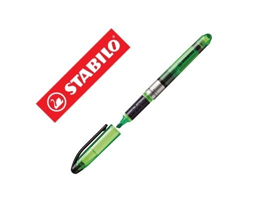 Surligneur stabilo navigator modèle poche clip résistance intense lumière couleur vert
