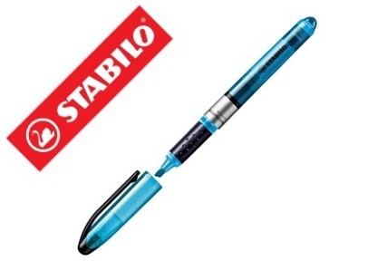 Surligneur stabilo navigator modèle poche clip résistance intense lumière couleur bleu