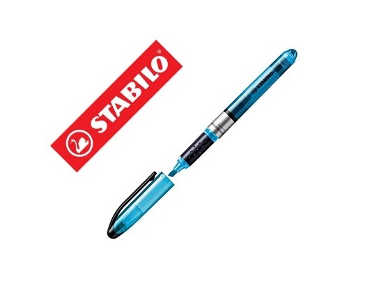 Surligneur stabilo navigator modèle poche clip résistance intense lumière couleur bleu