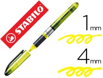 Surligneur stabilo navigator modèle poche clip résistance intense lumière couleur jaune