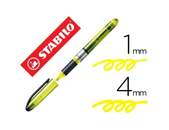 Surligneur stabilo navigator modèle poche clip résistance intense lumière couleur jaune