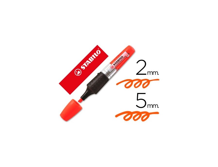 Surligneur stabilo luminator design futuriste forme fuselée corps transparent longue durée couleur orange Surligneur stabilo luminator design futuriste forme fuselée corps transparent longue durée couleur orange
