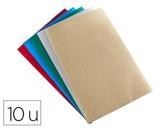 10 feuilles mousse caoutchouc metallisées ocolor 20x30cm 5 coloris