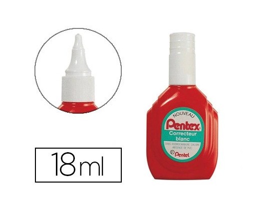 Correcteur pentel pentex zlc1w poche corps flexible stylo 18ml séchage rapide