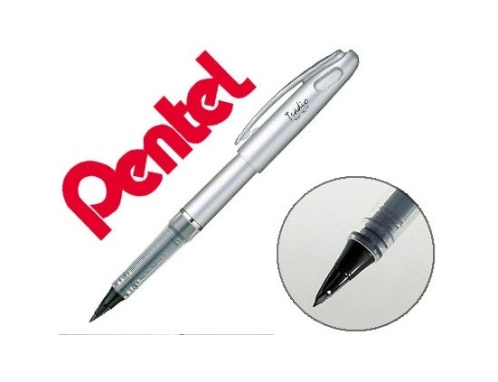 Feutre plume pentel tradio aluminium