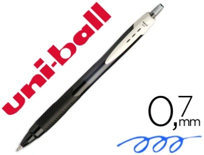 Roller uniball jet stream sport sxn150b pointe rétractable 0.7mm écriture moyenne encre gel couleur bleu