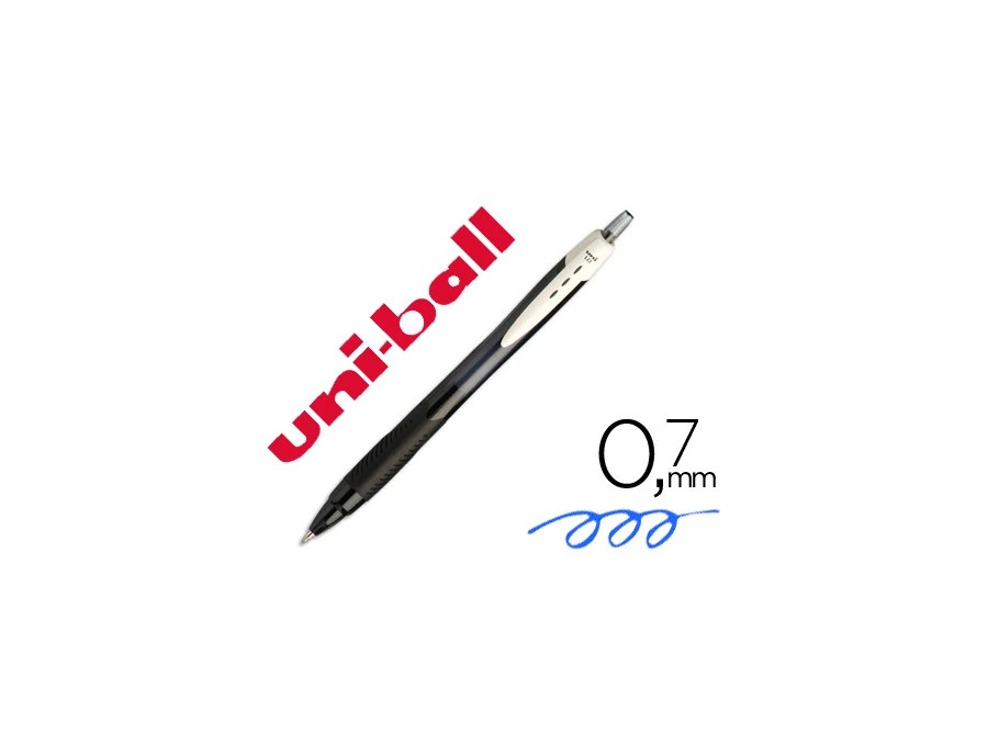 Roller uniball jet stream sport sxn150b pointe rétractable 0.7mm écriture moyenne encre gel couleur bleu