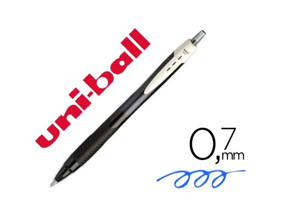 Roller uniball jet stream sport sxn150b pointe rétractable 0.7mm écriture moyenne encre gel couleur bleu
