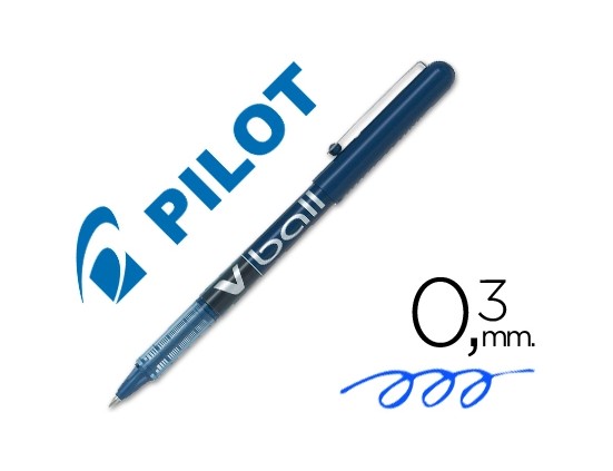 Roller pilot v-ball 5 pointe metal 0,3mm encre liquide coloris turquoise