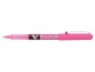 Roller pilot v-ball 5 pointe metal 0,3mm encre liquide coloris rose