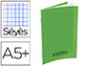 CAHIER CONQ PP A5+ 17X22CM 140 PAGES 90G SEYES COLORI VERT