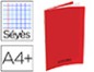 CAHIERS CONQUERANT PP A4+ 24X32CM 140 PAGES 90G SEYES COLORI ROUGE