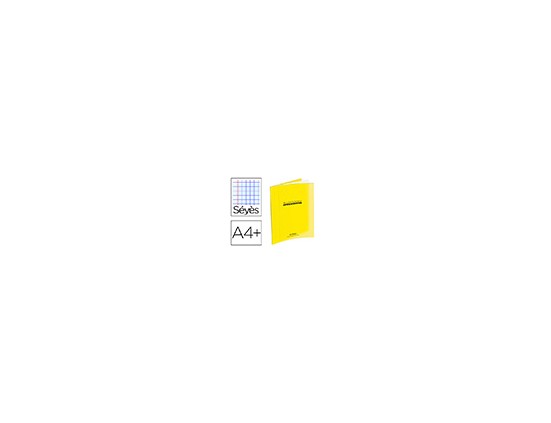 CAHIERS CONQUERANT PP A4+ 24X32CM 140 PAGES 90G SEYES COULEUR JAUNE EN