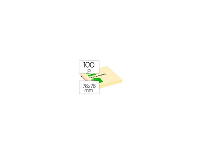 BLOC-NOTES Q-C QUICK ADH JAU  76X76MM 100F COL