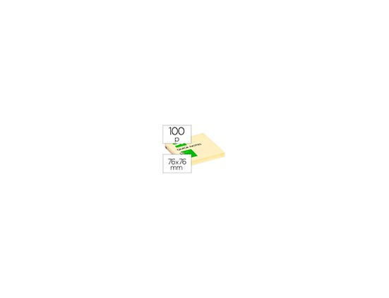 BLOC-NOTES Q-C QUICK ADH JAU  76X76MM 100F COL