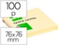 BLOC-NOTES Q-C QUICK ADH JAU  76X76MM 100F COL