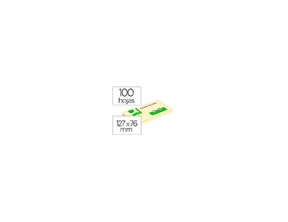 BLOC-NOTES Q-C QUICK ADH JAU 76X127MM 100F
