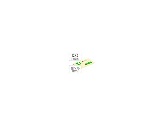 BLOC-NOTES Q-C QUICK ADH JAU 76X127MM 100F