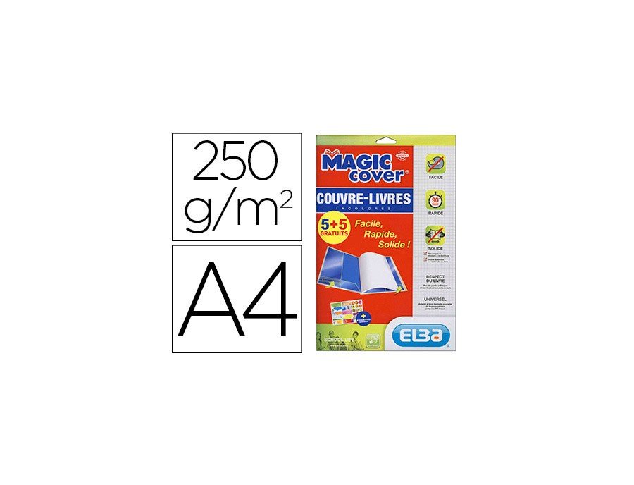 COUVRE-LIVRES ELBA PVC INCOLORE 8/100E LISSE ROUL 0.4X2.7M