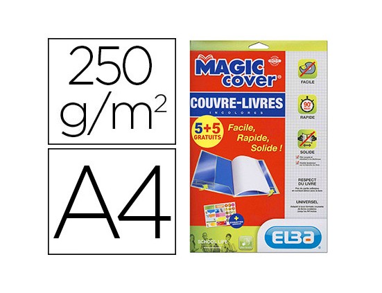 COUVRE-LIVRES ELBA PVC INCOLORE 8/100E LISSE ROUL 0.4X2.7M