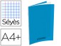 CAHIER CONQUERANT PP A4+ 24X32CM 140 PAGES 90G SEYES COULEUR BLEU
