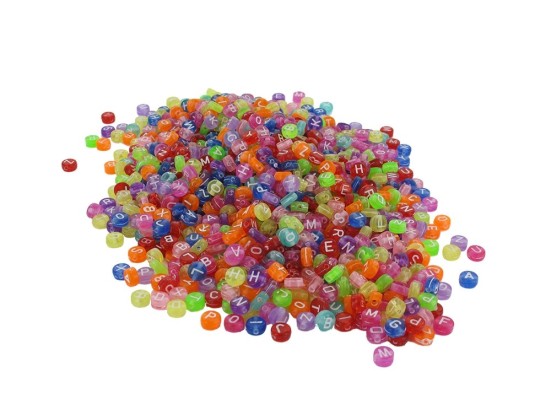 Perles alphabet translucide O'COLOR
