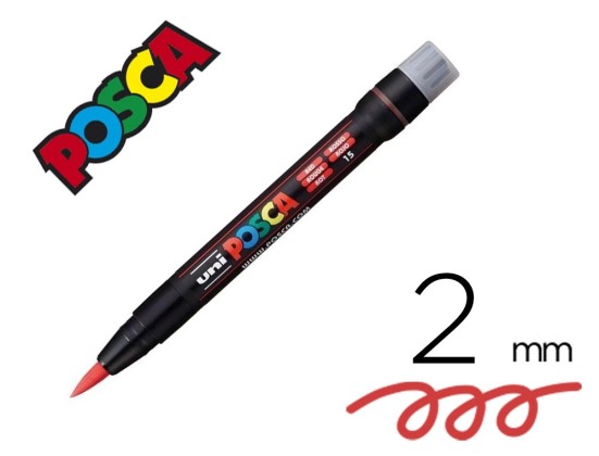 Marqueur peinture posca pointe pinceau pc350 rouge